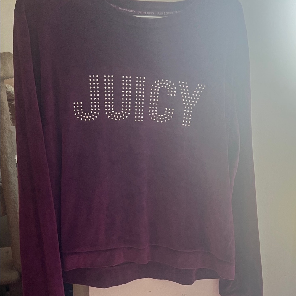 Juicy Couture Plum Rhinestone Sleepwear - Picture 1 of 3